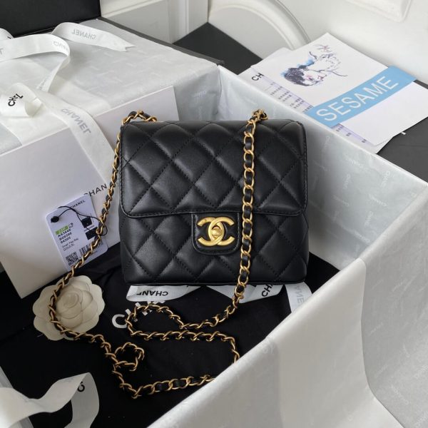 Chanel Retro Black Gold Mini Bag