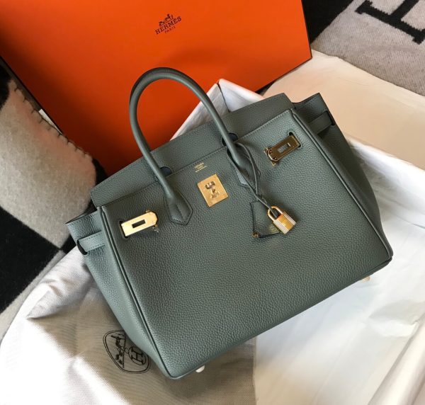 Limited Edition Hermes Birkin Almond Green Bag