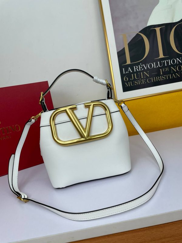 Valentino Garavani SuperVee Handbag in White